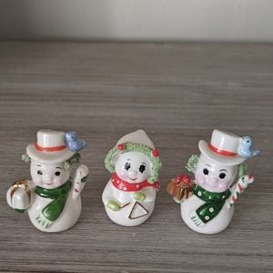 Vintage Christmas Napco Miniature Snowmen